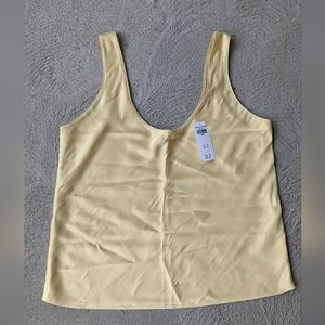 NWT Abercrombie and Fitch Yellow Satin Camisole